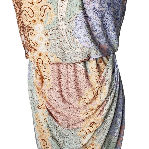 International Concepts Pink Spring Paisley Asymmetrical Hem Dress Size Small NWT - Picture 9 of 14